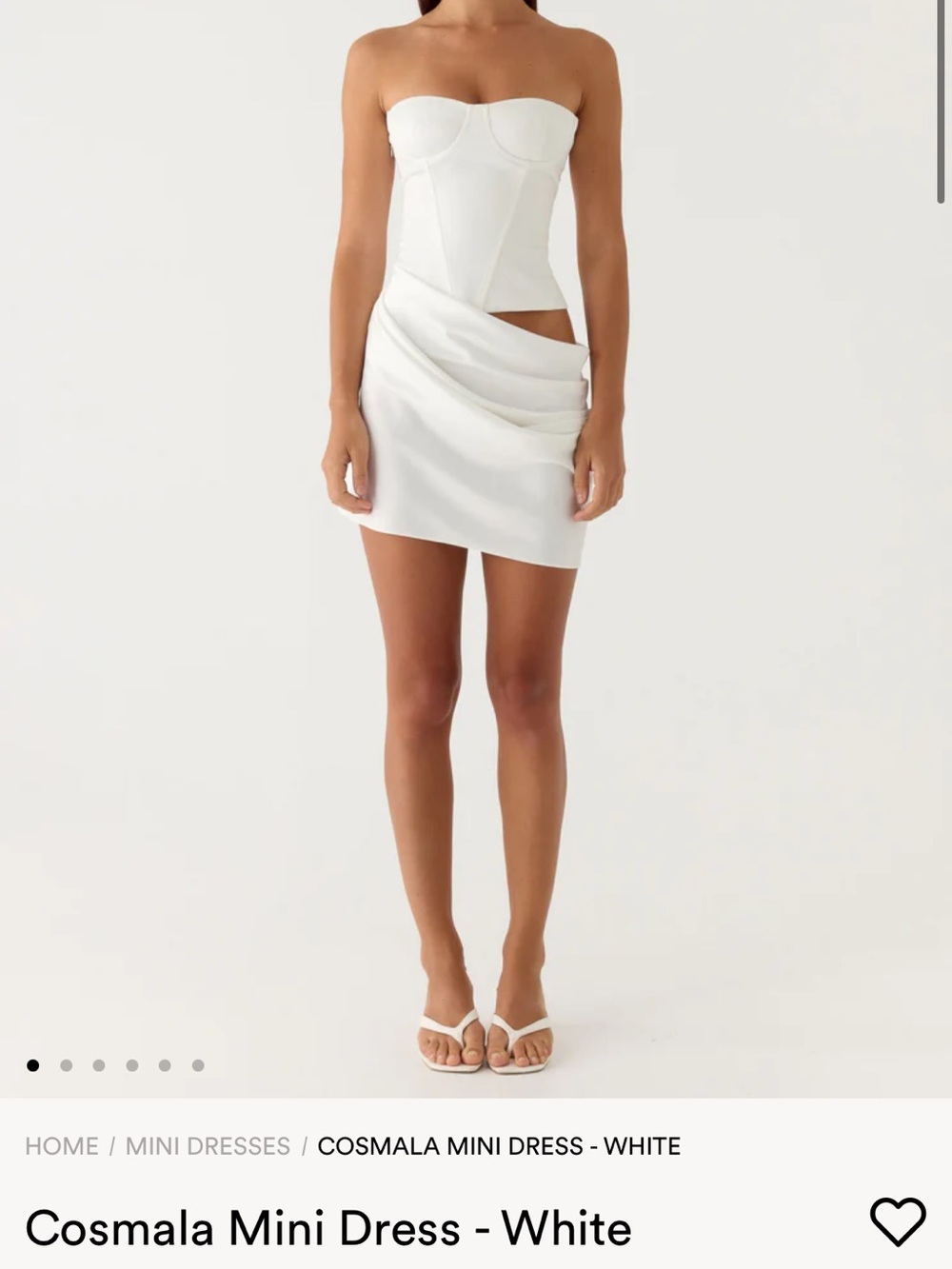 Peppermayo- Cosmala Mini Dress - White - Medium